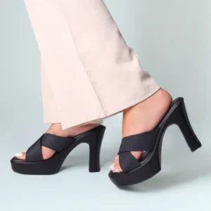 Drew Black Platform Heels